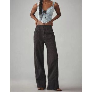 NWOT Anthropologie Pilcro Black Wide-Leg Jeans Sz 32